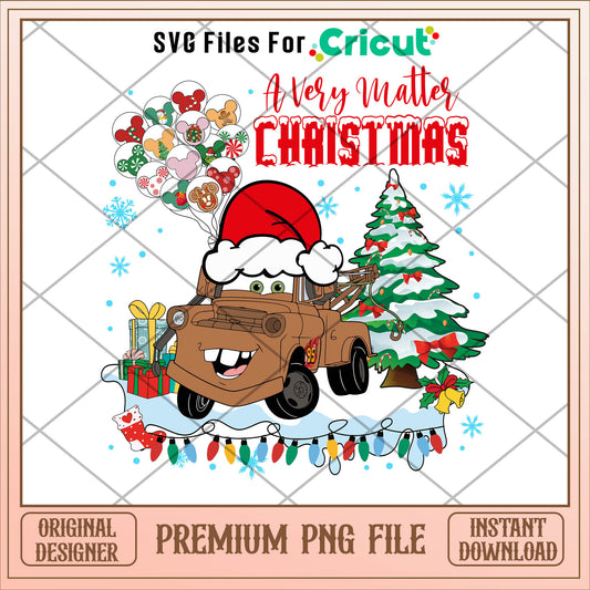 Cars a very matter christmas mater png, cars png, christmas png