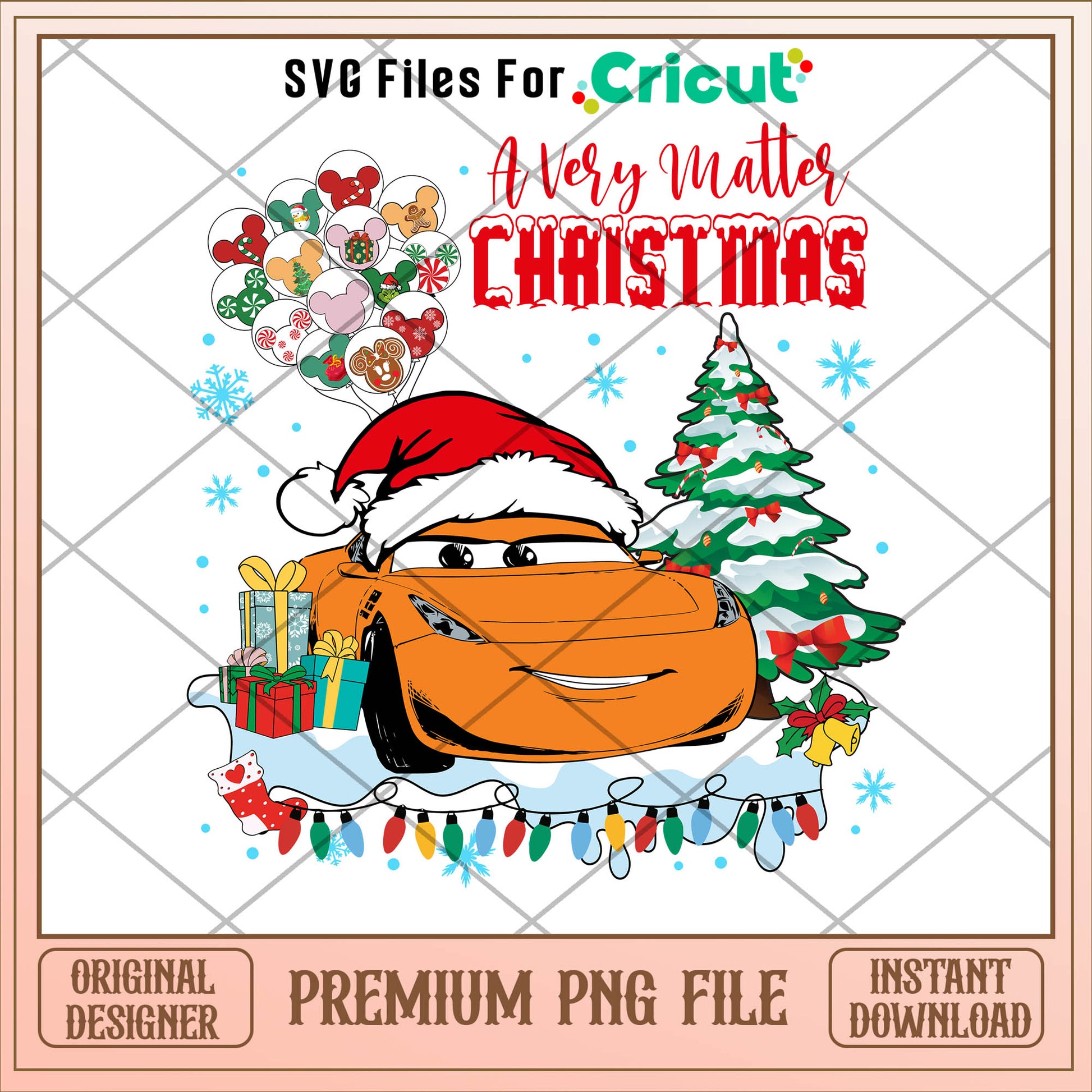 Cars a very matter christmas snotrod png, cars png, christmas png