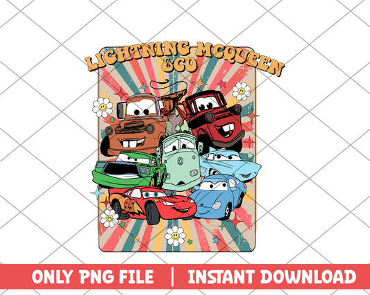 Cars lightning mcqueen & co disney png