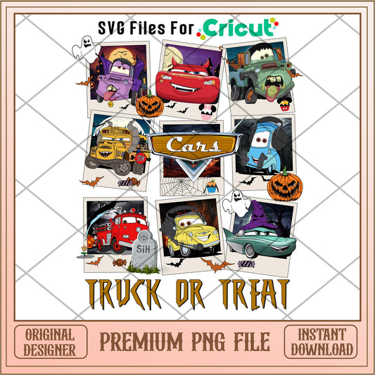 Cars truck or treat png, cars png, digital download