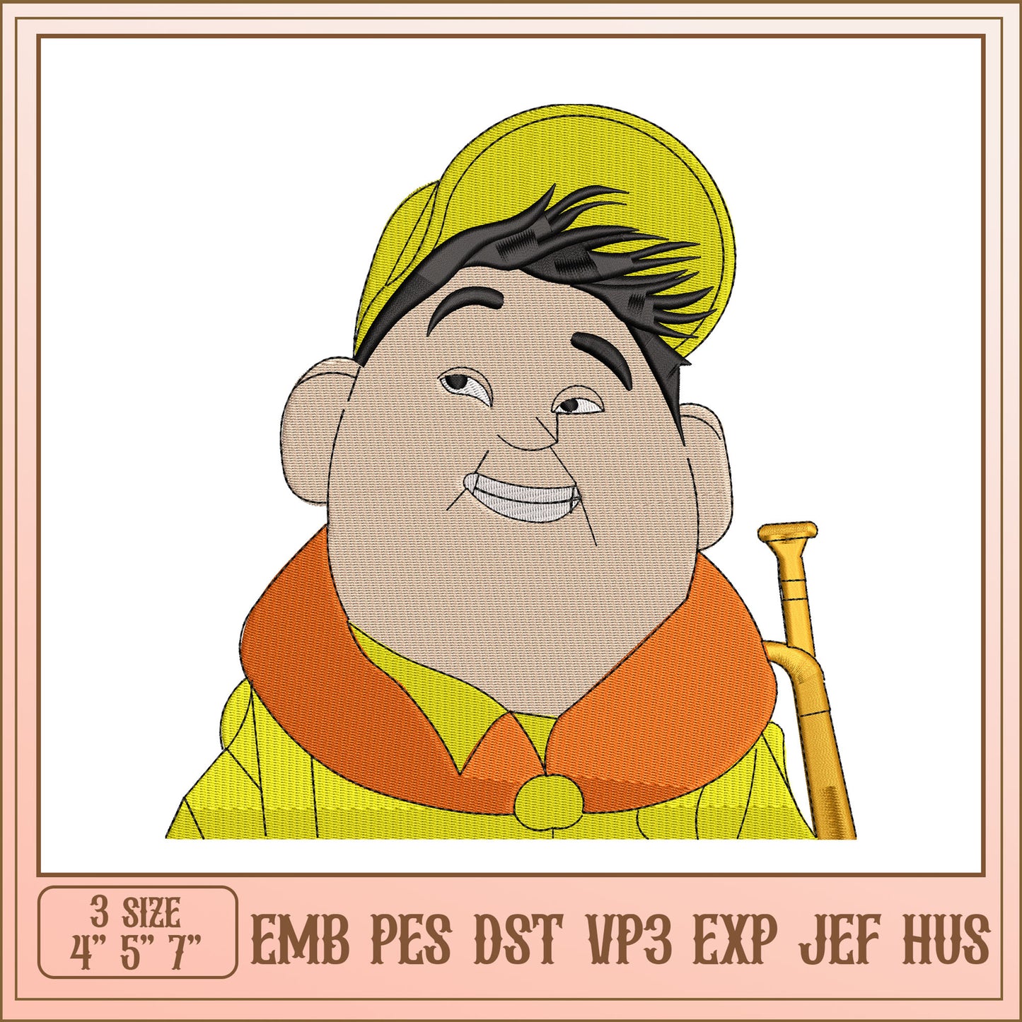 Cartoon Boy Embroidery Design