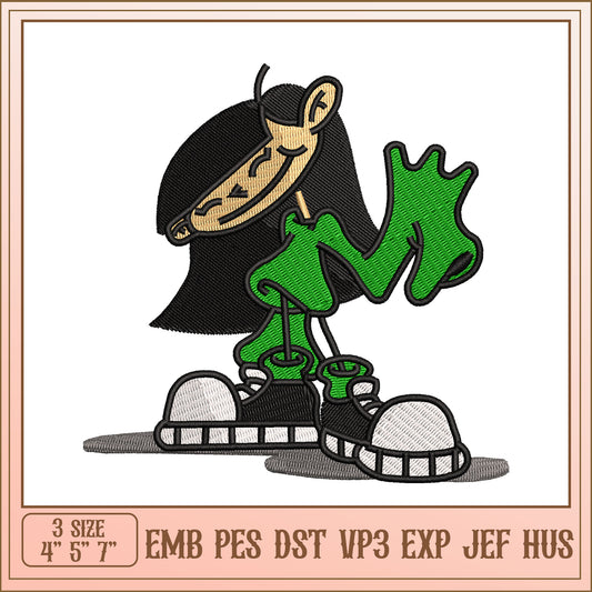 Cartoon Girl Embroidery Design