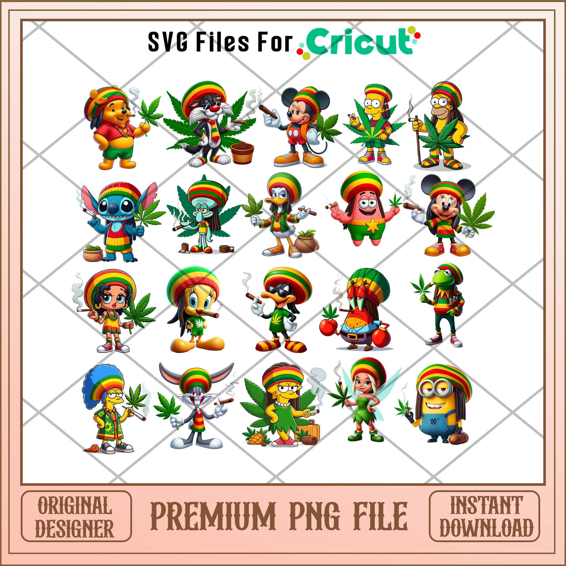 Cartoon Rastas png bundle, Cartoon chibi movies bundle, Cartoon png