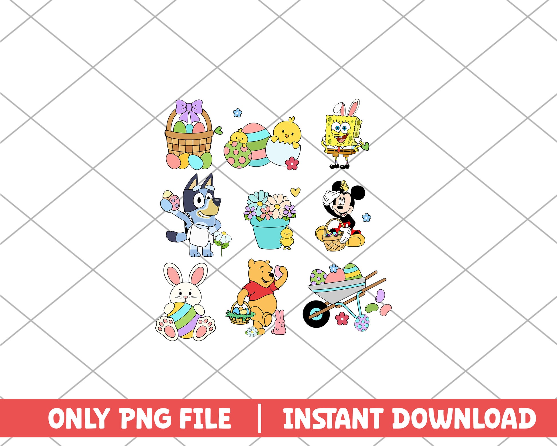 Cartoon character easter png