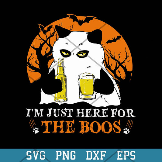 Cat Beer I_m Just Here For The Boos Halloween Svg, Halloween Svg-Svgfilesforcricut