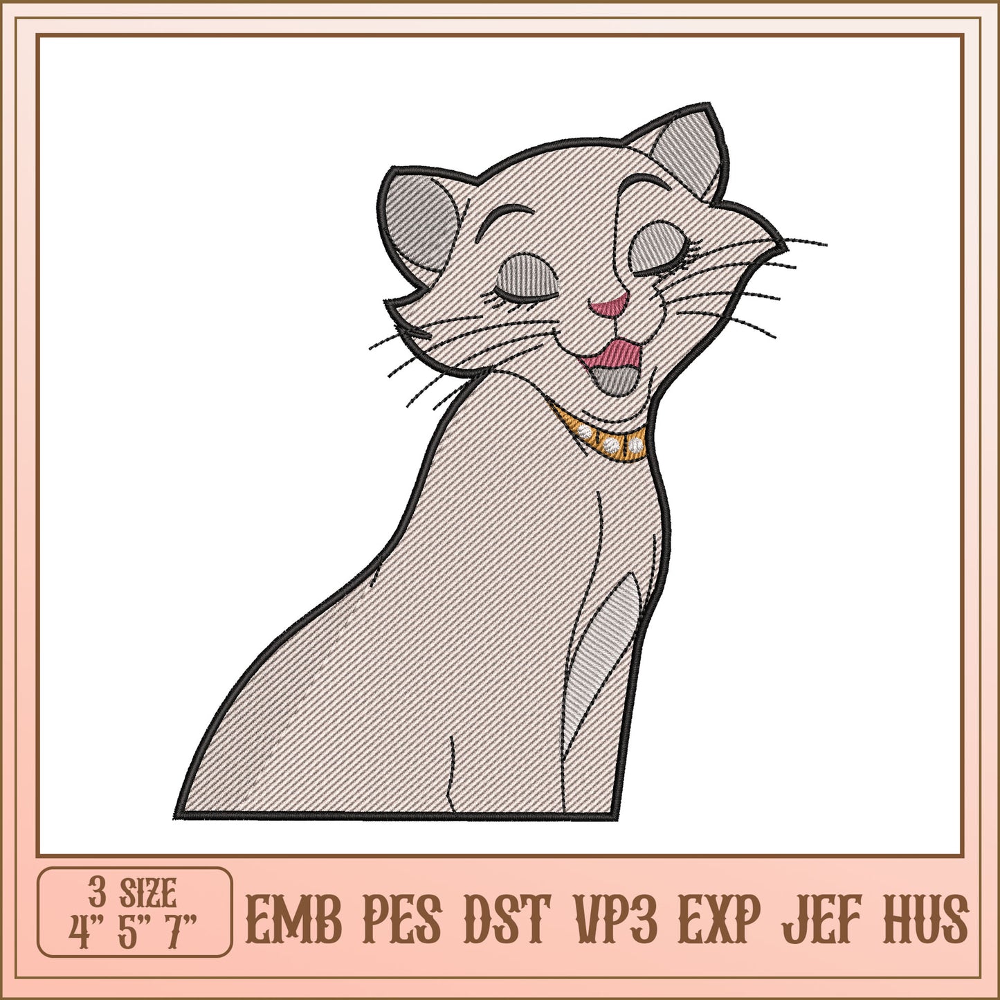 Cat Embroidery Design - EMB PES DST