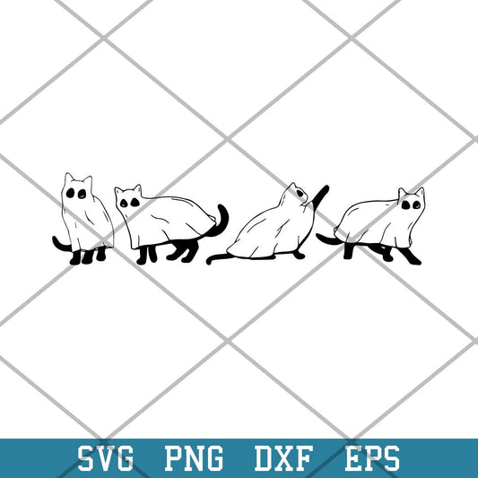 Cat Ghost Halloween Svg, Halloween Svg-Svgfilesforcricut