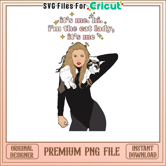 Cat Lady taylor swift PNG Design, perfect for pet lovers projects