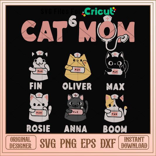 Cat mom fin oliver max svg, cat mom svg, other svg
