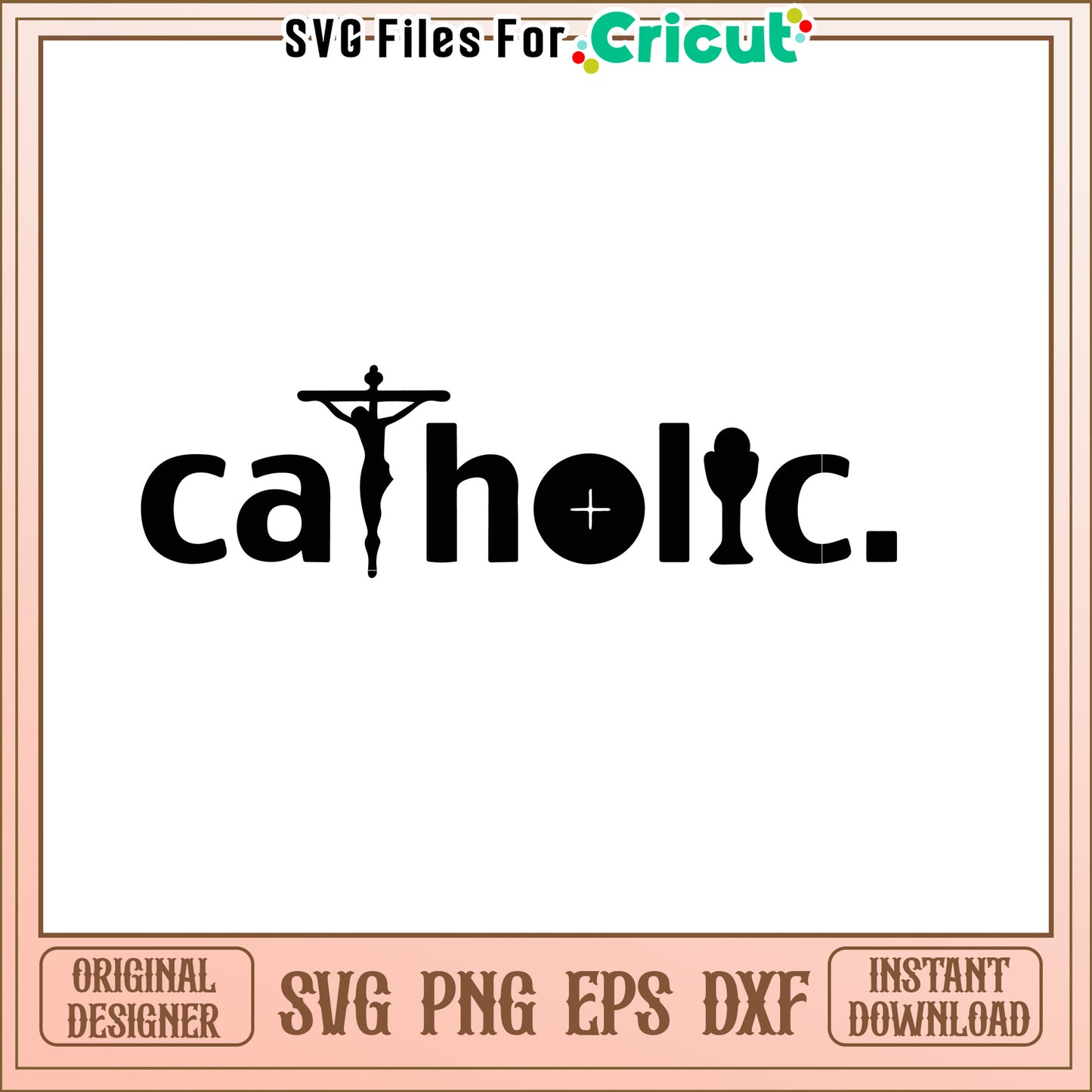 Catholic SVG Design Cross Eucharist