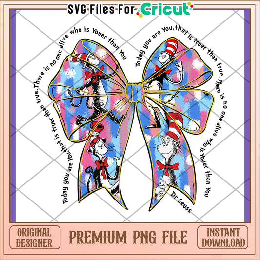 Cat in the Hat Bow PNG Sublimation Design