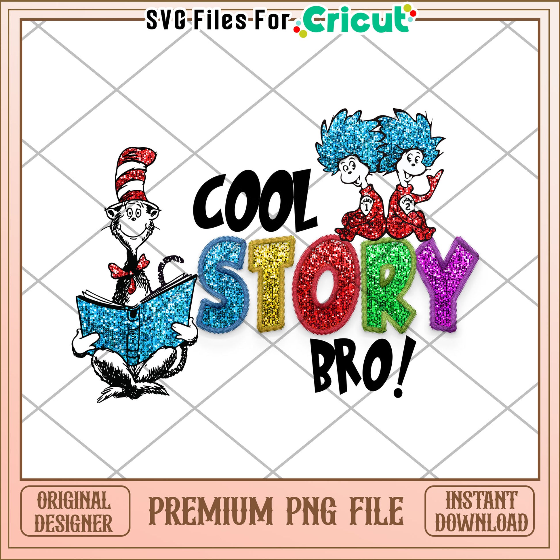 Cat in the Hat Cool Story Bro PNG