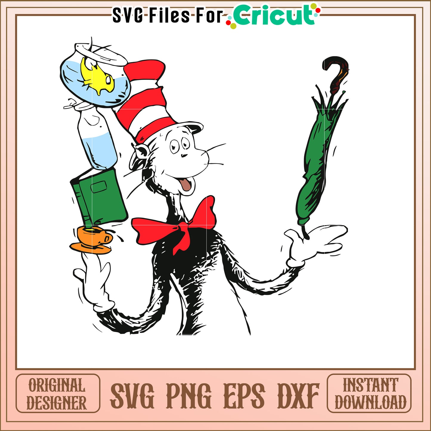 Cat in the Hat Fun SVG for Kids Decor and Crafts