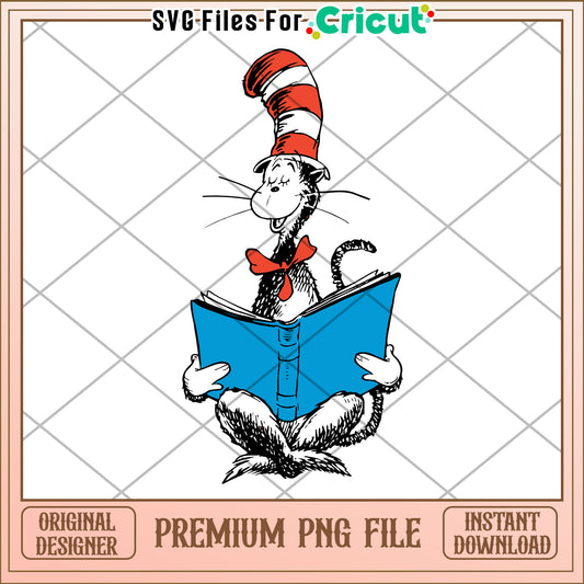 Cat in the Hat PNG Reading Book