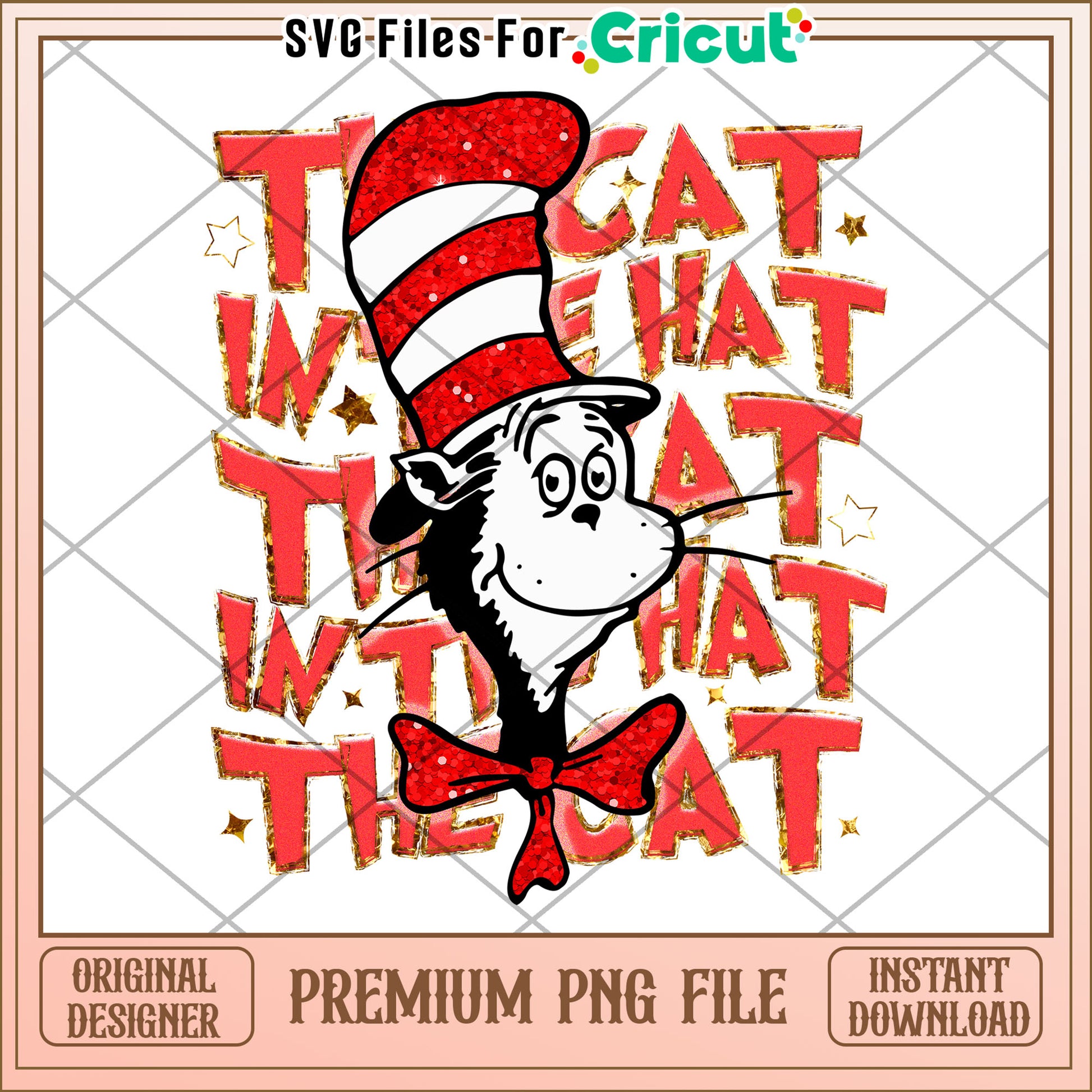 Cat in the Hat PNG Sublimation