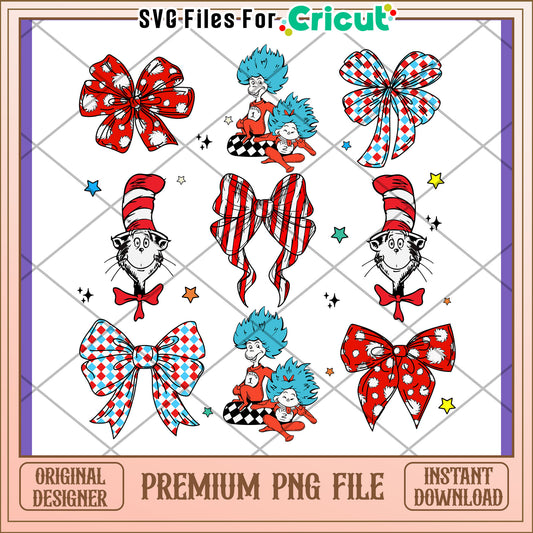 Cat in the Hat PNG Sublimation Design