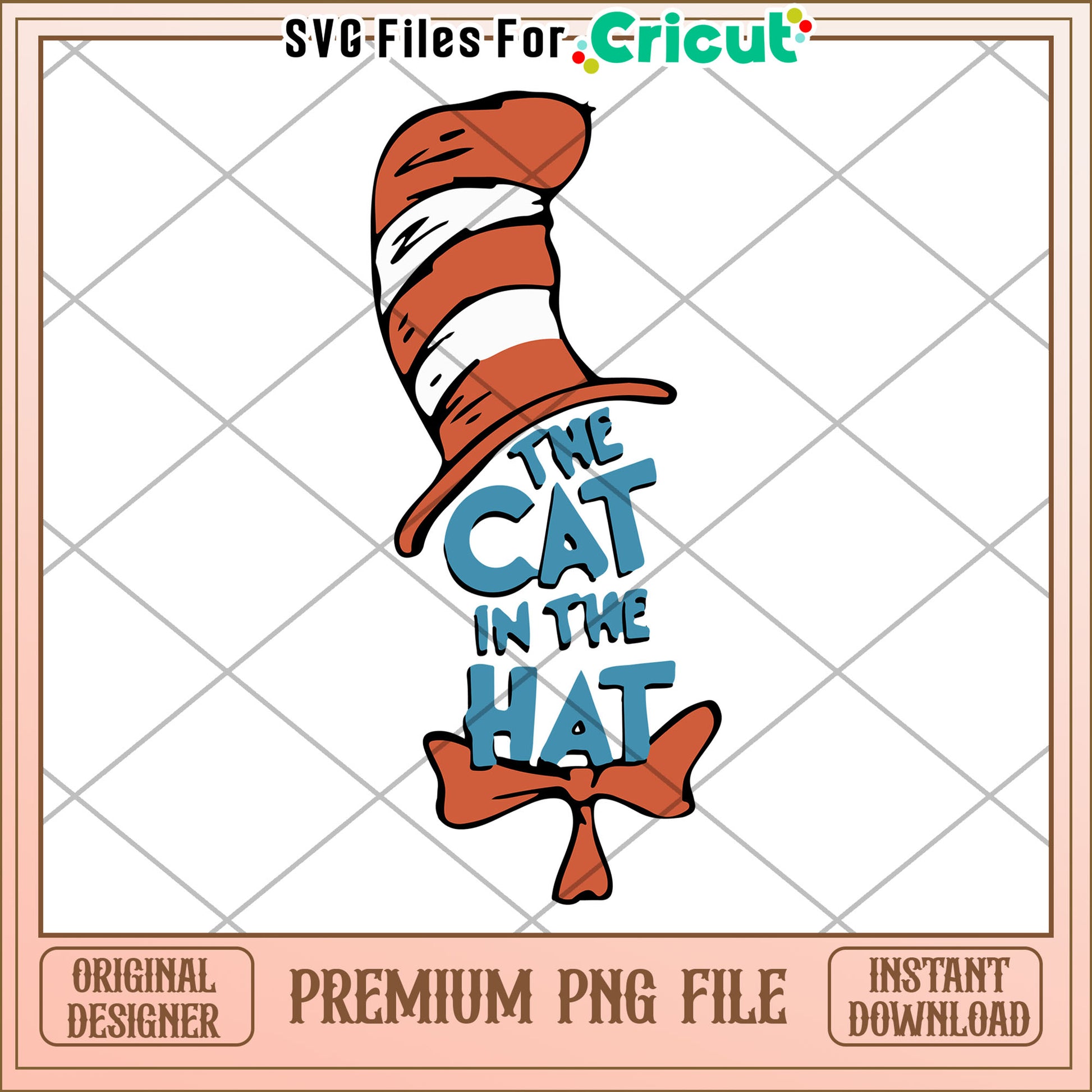 Cat in the Hat Premium PNG File for Instant Download