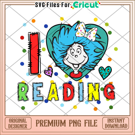 Cat in the Hat Reading PNG Design