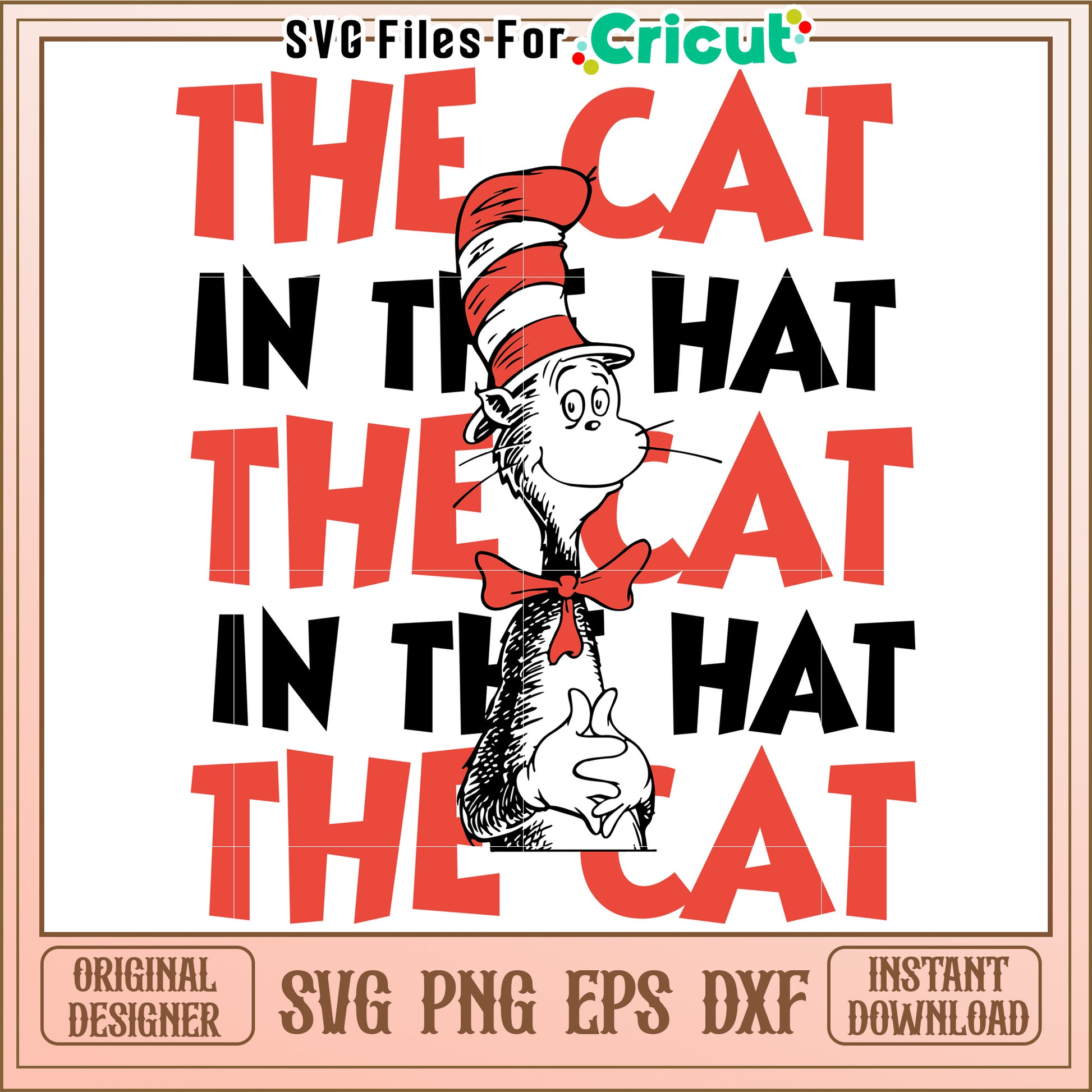 Cat in the Hat SVG Design for Fun Creative Projects Instant Download