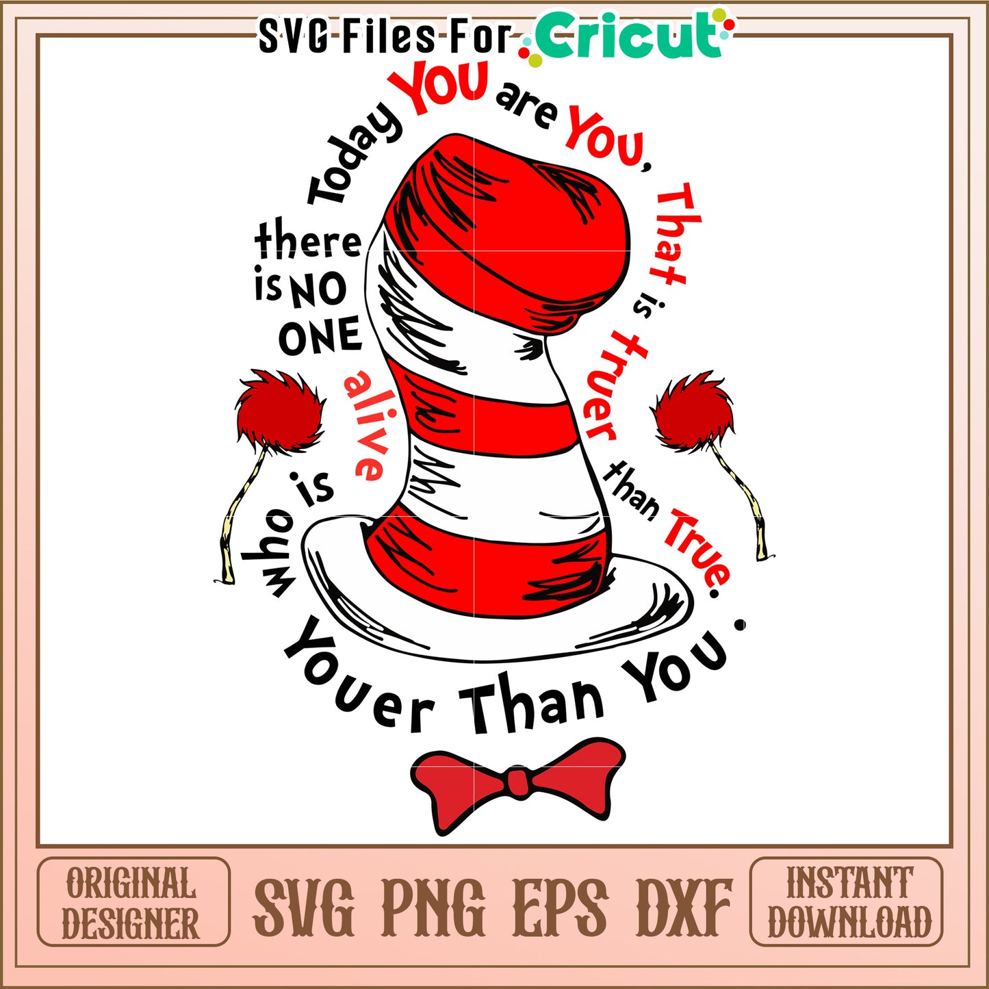 Cat in the Hat SVG You Are You Design