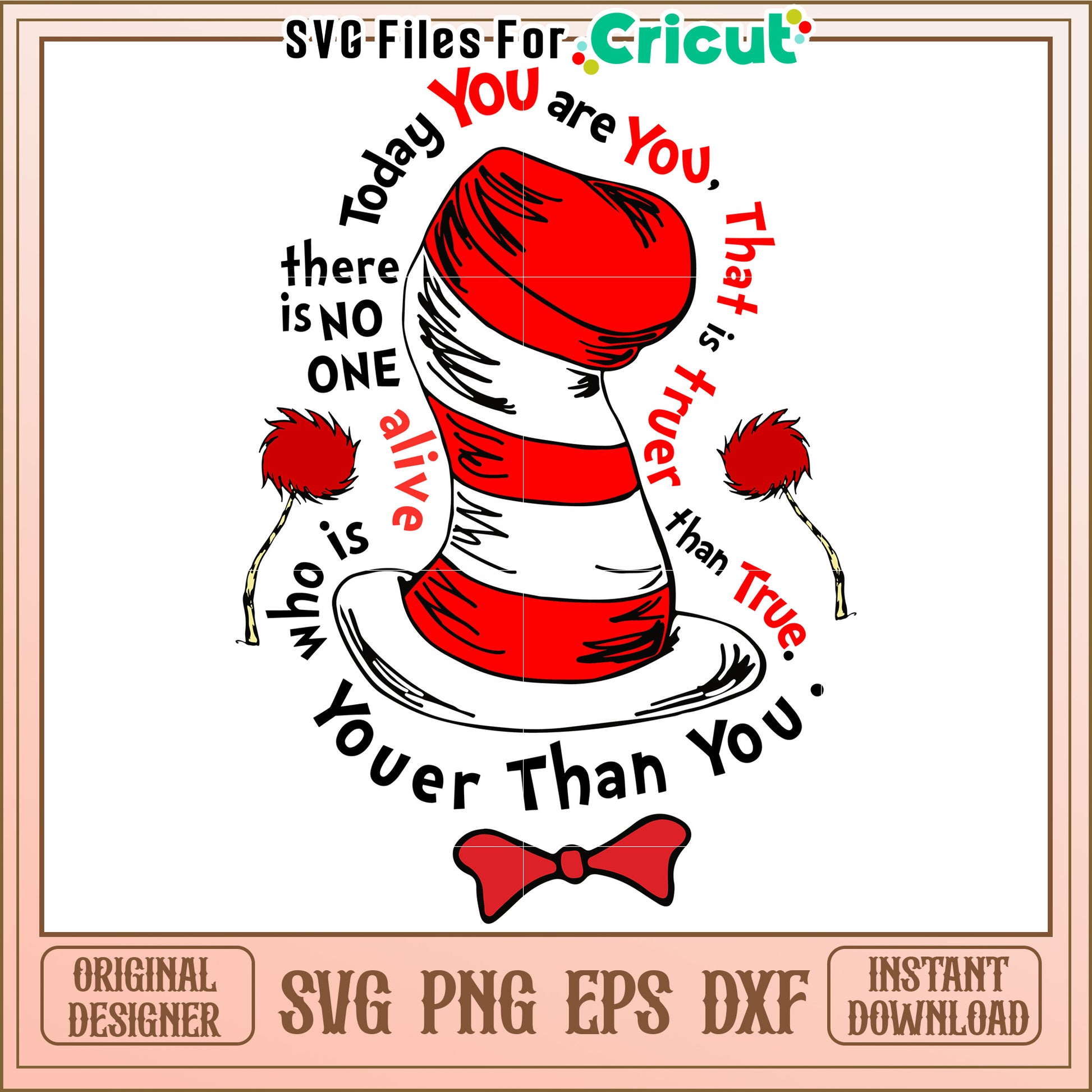 Cat in the Hat SVG You Are You Design