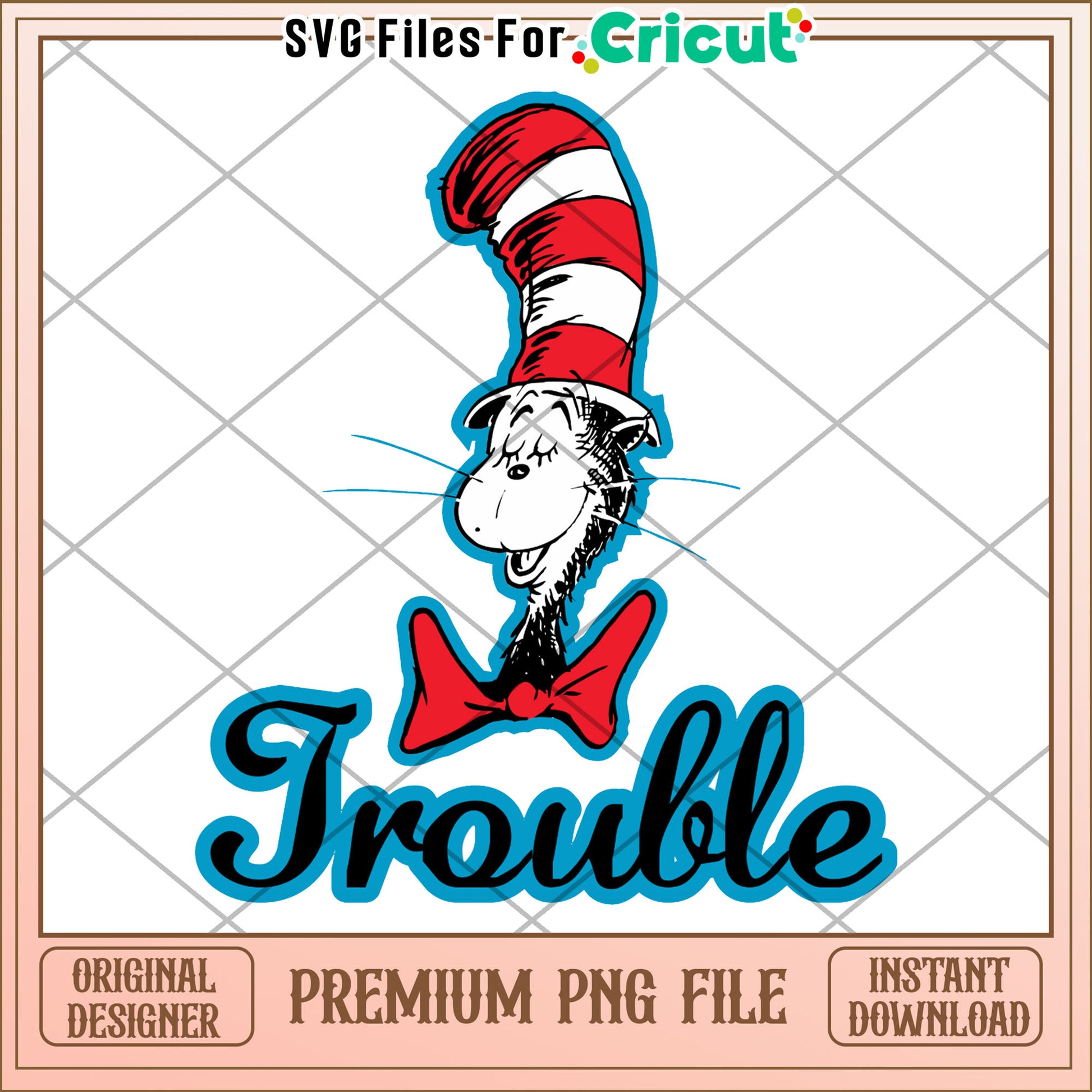 Cat in the Hat Trouble PNG Image