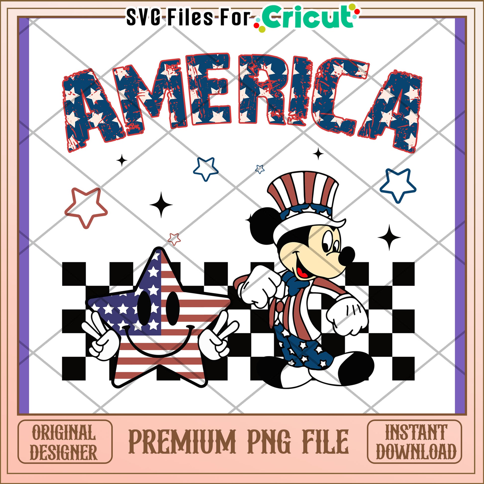 Celebrate America with Fun Mickey Mouse Design PNG