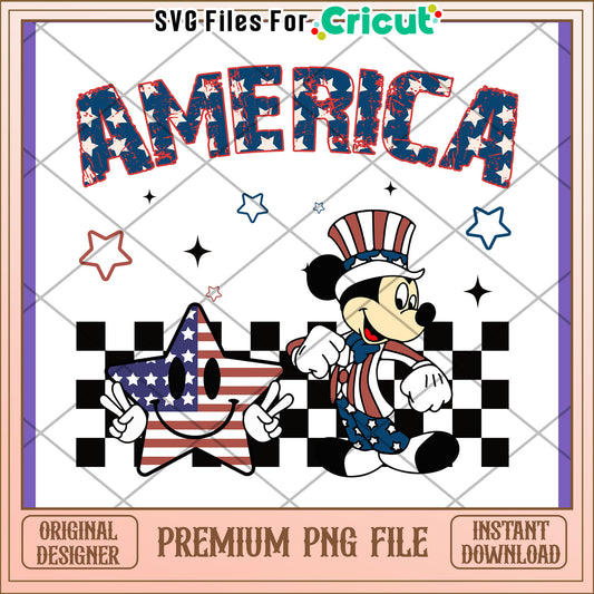 Celebrate America with Fun Mickey Mouse Design PNG
