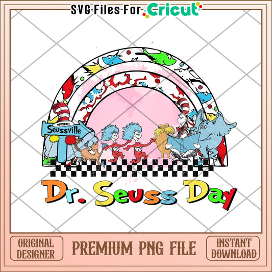 Celebrate Dr Seuss Day with Fun Colorful PNG Design