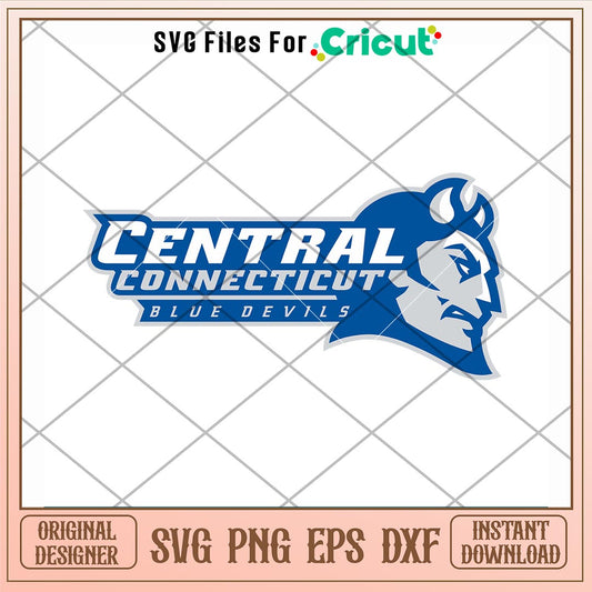 Central Connecticut Blue Devils Logo Svg, Central Connecticut Blue Devils Svg, NCAA Svg
