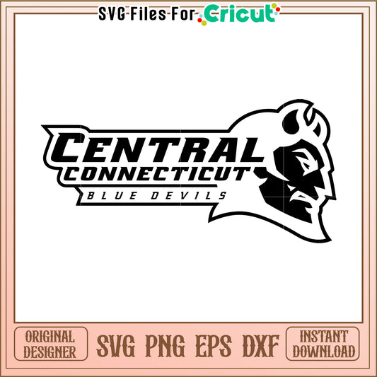 Central Connecticut Blue Devils SVG Design for Cricut, Instant Download Artwork
