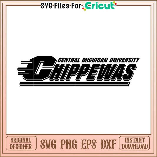 Central Michigan University Chippewas SVG Design for Cricut, Instant Download Products