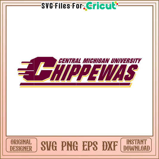 Central Michigan University Chippewas SVG File for Cricut, Instant Download Available