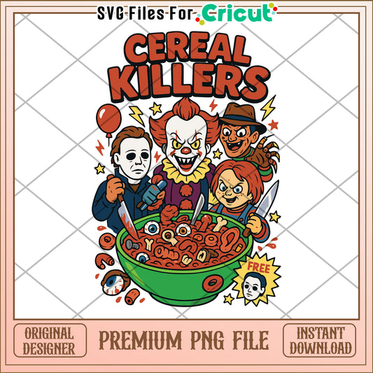 Cereal killers png, halloween costumes png, spooky halloween png