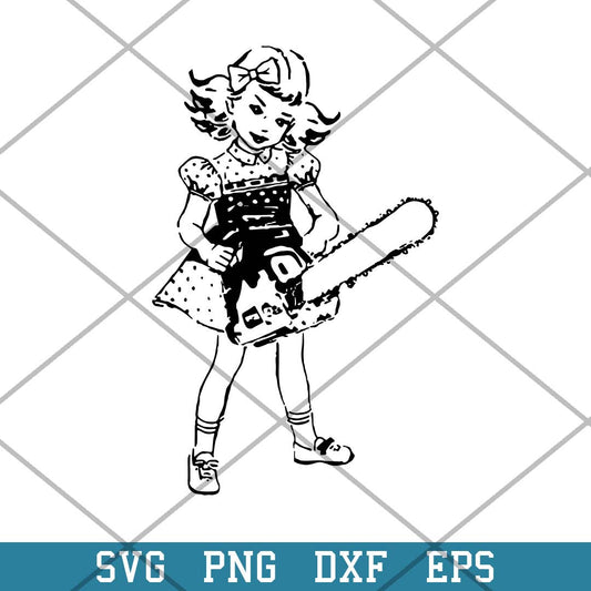 Chainsaw Girl Punk Goth Horror Svg, Girl Horro Svg-Svgfilesforcricut