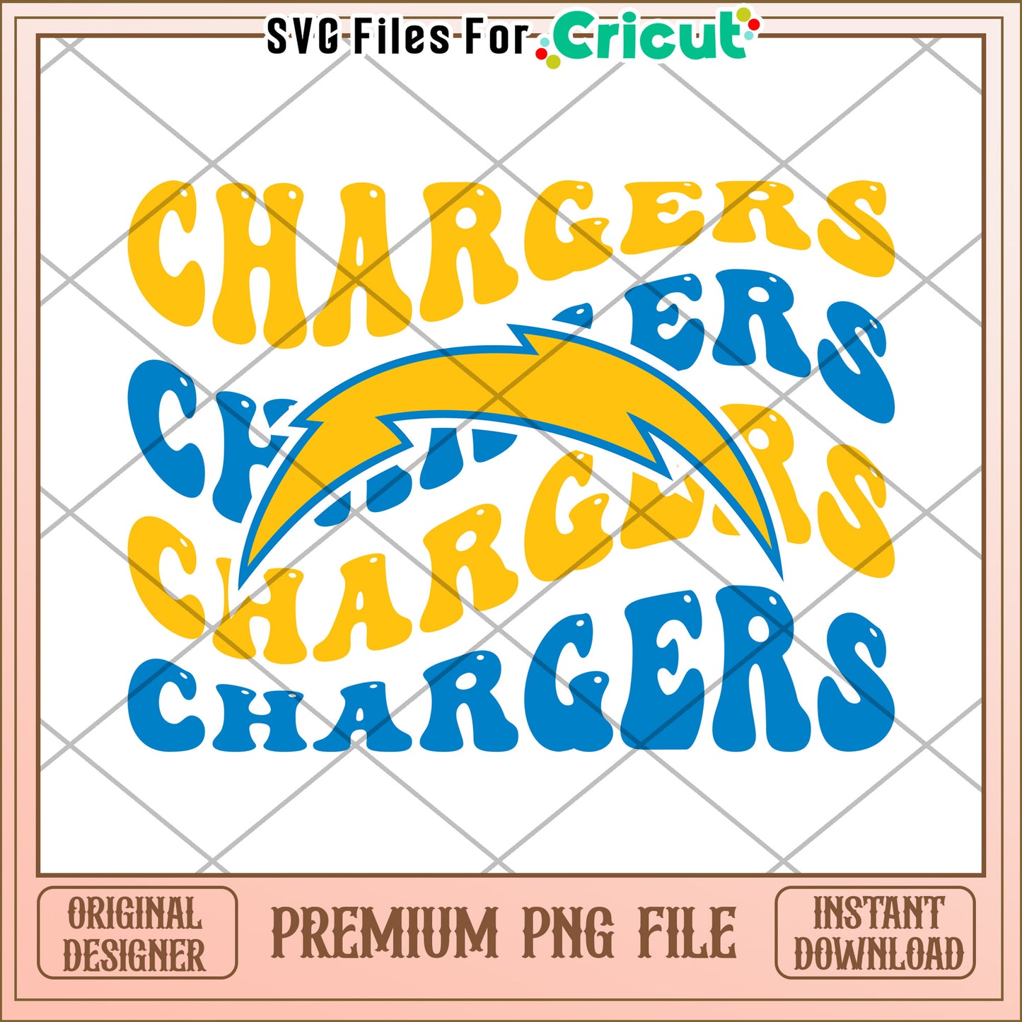 Charger Design PNG File for Cricut Projects, Instant Download Now