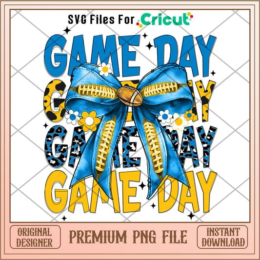 Chargers coquette football bow png, Los Angeles Chargers png, NFL png