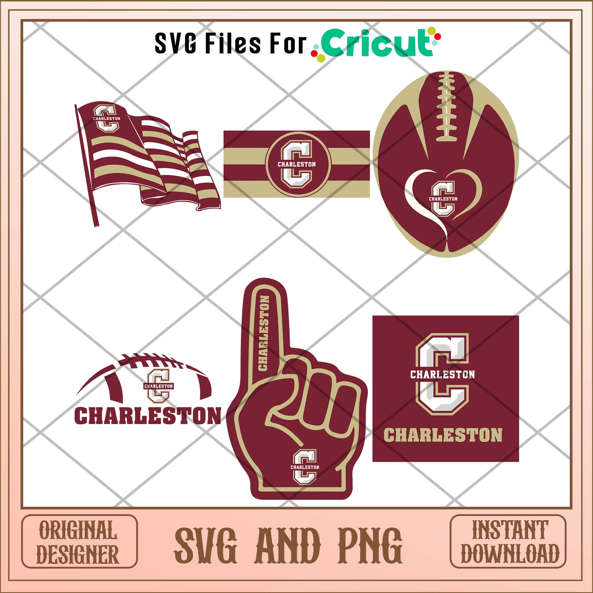 Charleston Cougars flag svg, Charleston Cougars svg bundle, NCAA svg ...