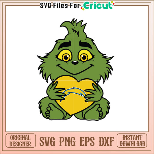 Charming SVG Design of Cute Green Character Heart
