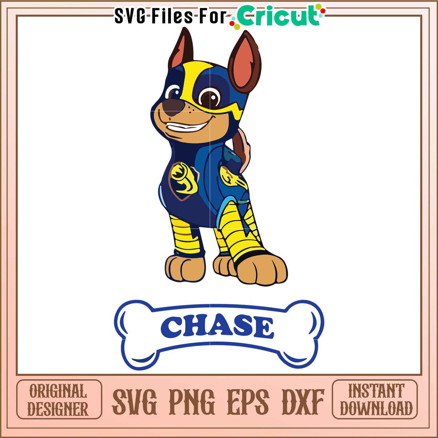 Chase dog design svg, paw patrol cartoon svg, rescue dogs svg