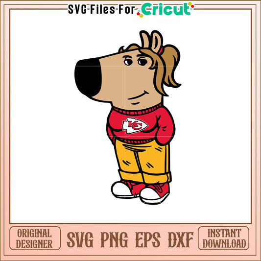 Cheerful Cartoon Character SVG Design for Fans