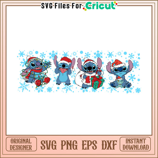 Cheerful Cartoon Stitch Holiday SVG Design for Fun Crafts and Decor