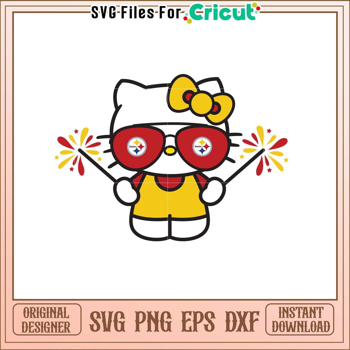 Cheerful Cat Character with Stylish Sunglasses SVG Design