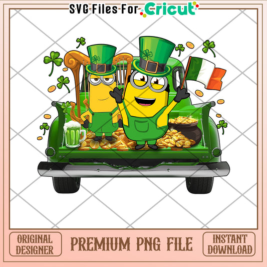 Cheerful Minions St Patricks Day PNG for Cricut Projects