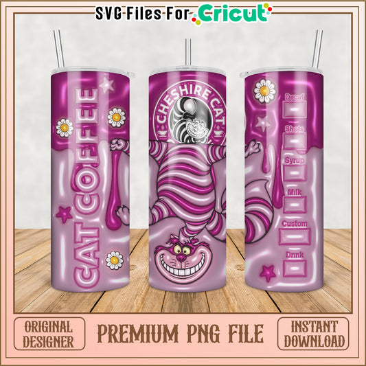 Cheshire Cat Coffee Tumbler PNG