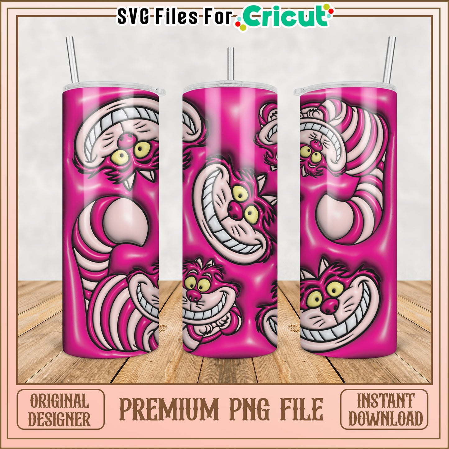 Cheshire Cat PNG Sublimation Design