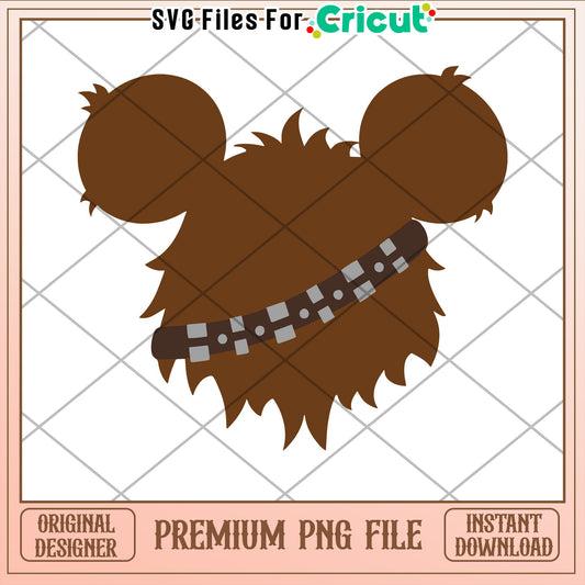 Chewbacca Mickey Mouse PNG Cricut File