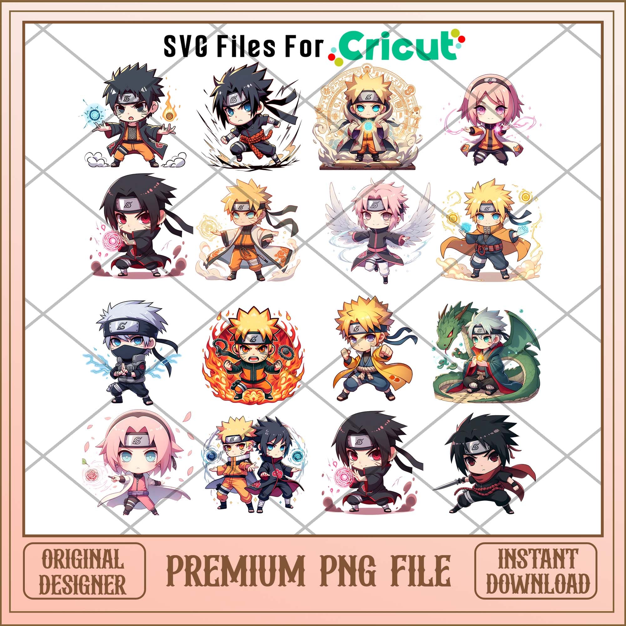 Naruto Chibi PNG bundle, Anime chibi movies bundle, Anime png – svg ...