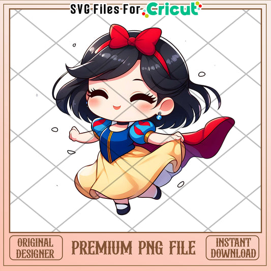 Chibi Snow White PNG Cricut File