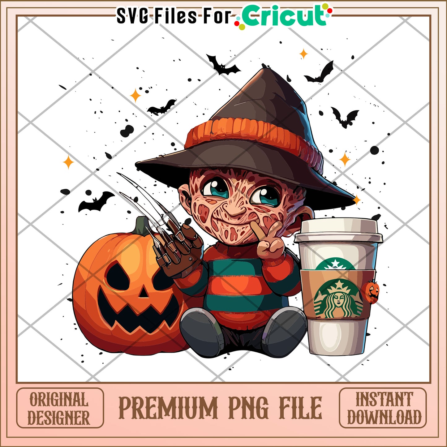 Chibi freddy png, killers characters png, halloween pumpkin png